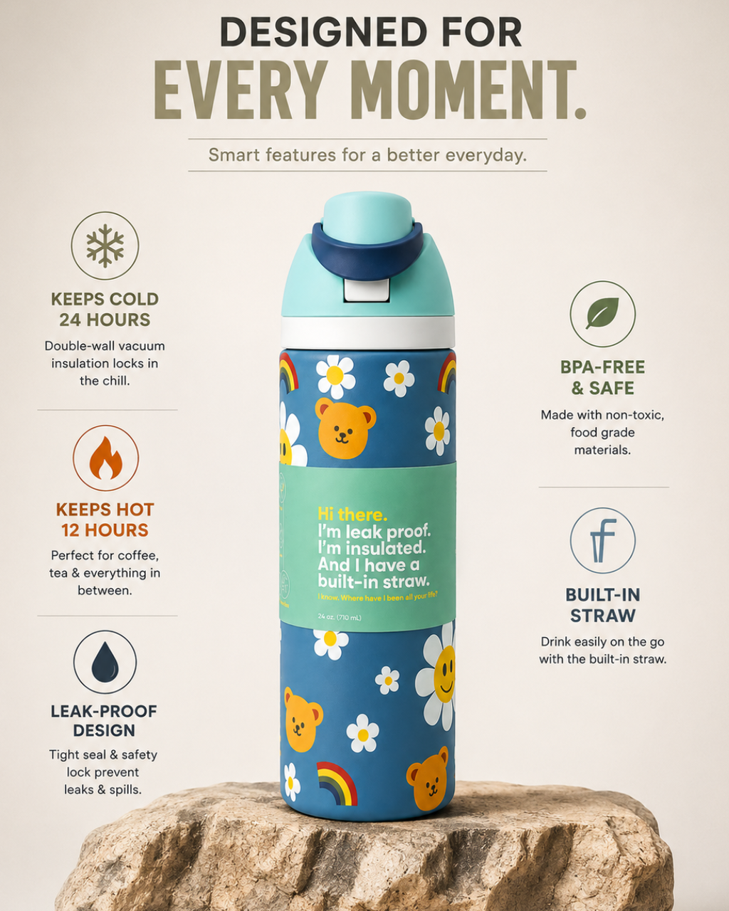 Floral Insulated Bottle
