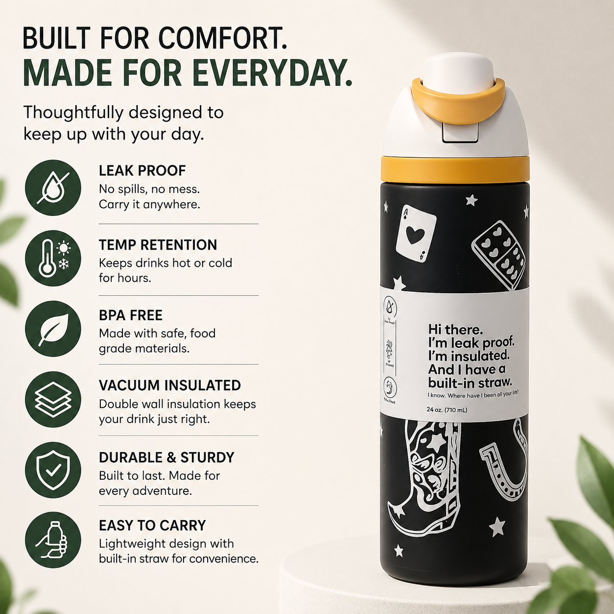 Floral Insulated Bottle